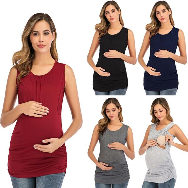 maternity & tees 2021 tank women pregnant nursing sleeveless solid patchwork t-shirt camisetas lactancia verano tanks, White
maternity & tees 2021 tank women pregnant nursing sleeveless solid patchwork t-shirt camisetas lactancia verano tanks, White