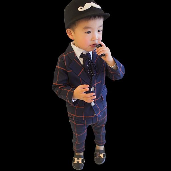 baby boys clothes plaid coat pants boy suit set casual style toddler kids, White
baby boys clothes plaid coat pants boy suit set casual style toddler kids, White