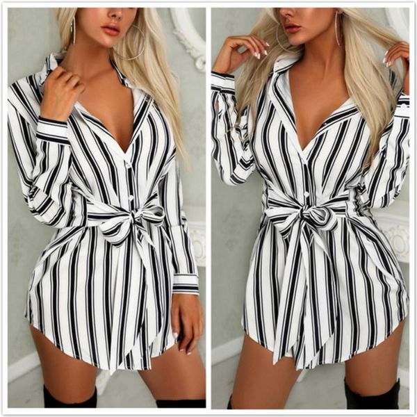 casual dresses women button fashion long mouwen bandage dress v-neck streep print summer mini shirt, Black;gray
casual dresses women button fashion long mouwen bandage dress v-neck streep print summer mini shirt, Black;gray