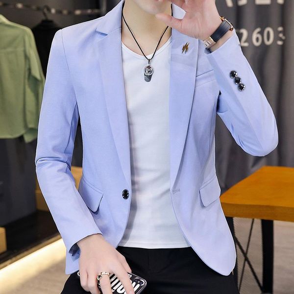 autumn men's fashion simple all-match suit teenagers solid color slim trendy and casual blazer suits & blazers, White;black
autumn men's fashion simple all-match suit teenagers solid color slim trendy and casual blazer suits & blazers, White;black