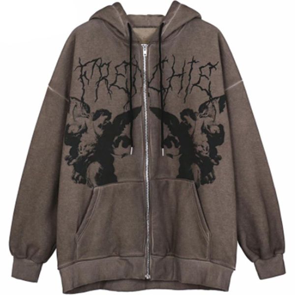 men's jackets men hip hop streetwear hooded jacket 2021 harajuku cotton fleece autumn winter angel dark print outwear zipper coat, Black;brown
men's jackets men hip hop streetwear hooded jacket 2021 harajuku cotton fleece autumn winter angel dark print outwear zipper coat, Black;brown