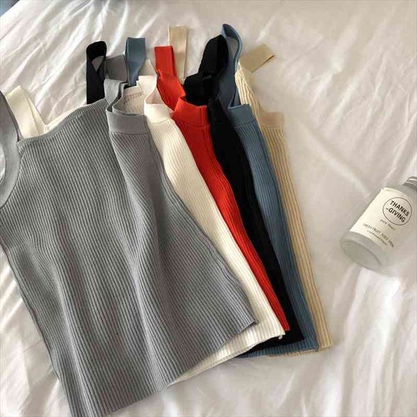 knitting solid crop girls women tank knitted simple knitwear camisole sleeveless base tee shirts camis, White
knitting solid crop girls women tank knitted simple knitwear camisole sleeveless base tee shirts camis, White