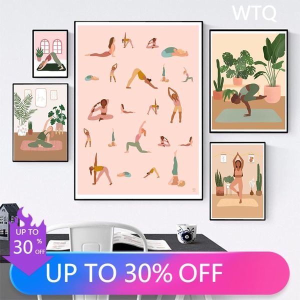 paintings abstract yoga black girl and house plant wall art canvas painting nordic posters prints pictures living room decoration
paintings abstract yoga black girl and house plant wall art canvas painting nordic posters prints pictures living room decoration