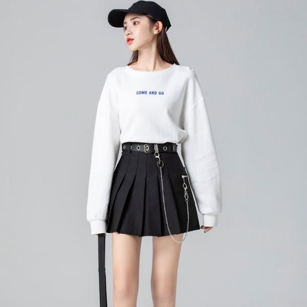 japanese jk skirt women harajuku preppy style high waist belt chain short mini skirt girls gothic punk black pleated skirt
japanese jk skirt women harajuku preppy style high waist belt chain short mini skirt girls gothic punk black pleated skirt