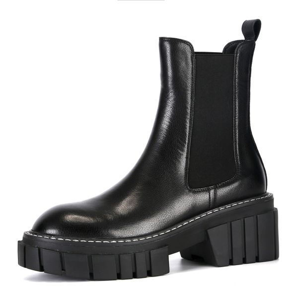 2021 thick bottom genuine leather western style chelsea ankle boots for woman elastic band patchwork chunky heel boot lady shoes, Black
2021 thick bottom genuine leather western style chelsea ankle boots for woman elastic band patchwork chunky heel boot lady shoes, Black