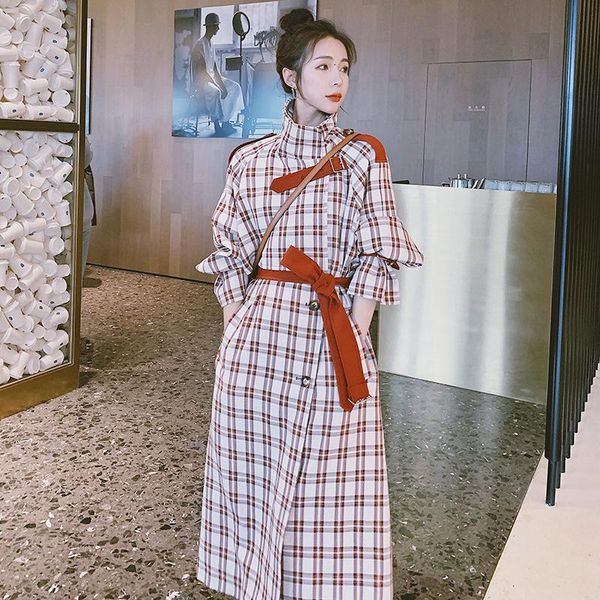 women's trench coats windbreaker female spring autumn plaid casual coat long loose jacket lapel double breasted fashion ladies cloak, Tan;black
women's trench coats windbreaker female spring autumn plaid casual coat long loose jacket lapel double breasted fashion ladies cloak, Tan;black