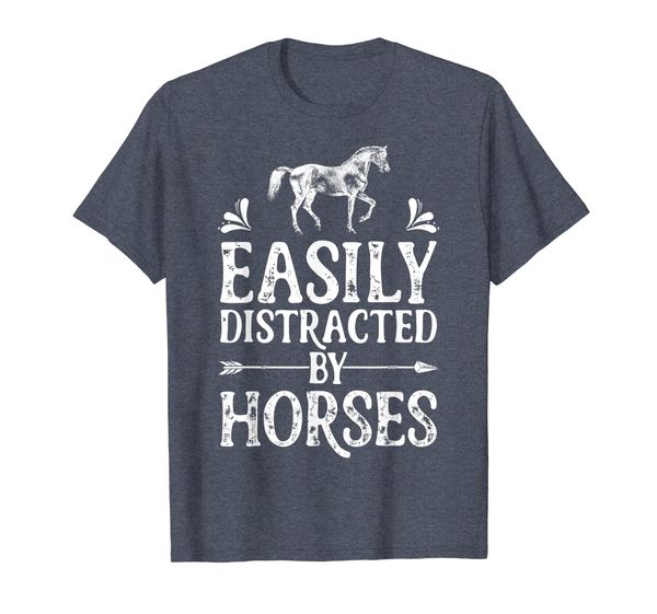 

Easily Distracted By Horses Shirt Girls Women Horse Riding, Mainly pictures