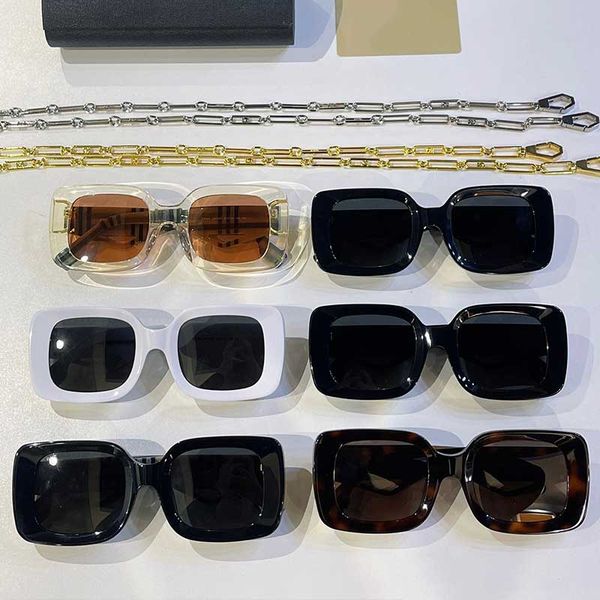 square frame designer sunglasses 4338 mens womens fashion glasses uv400 lens check lens metal letters with chain and original box, White;black
square frame designer sunglasses 4338 mens womens fashion glasses uv400 lens check lens metal letters with chain and original box, White;black