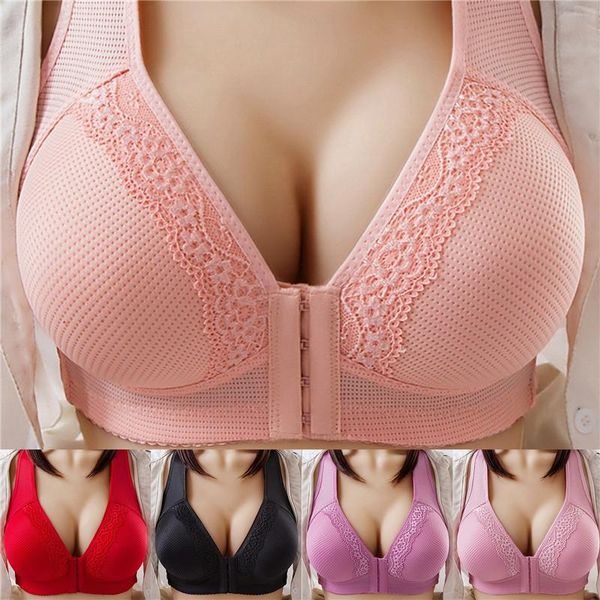 bras women's no steel ring front buckle beautiful back thin underwear closure bra wireless cup, Red;black
bras women's no steel ring front buckle beautiful back thin underwear closure bra wireless cup, Red;black