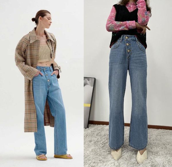 women's jeans 2021 autumn fashion classic trendy design casual versatile straight trousers simple pants, Blue
women's jeans 2021 autumn fashion classic trendy design casual versatile straight trousers simple pants, Blue