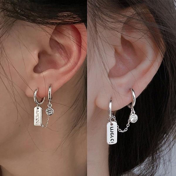 dangle & chandelier 2pcs double pierced square tag drop earrings for women men fashion vintage goth chain party punk jewelry, Silver
dangle & chandelier 2pcs double pierced square tag drop earrings for women men fashion vintage goth chain party punk jewelry, Silver