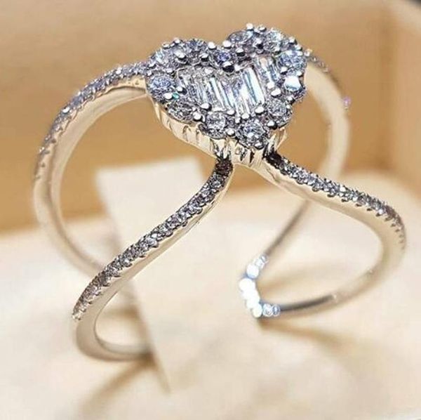 wedding rings cute female small heart for women bridal silver color cubic zircon jewelry promise love engagement ring, Slivery;golden
wedding rings cute female small heart for women bridal silver color cubic zircon jewelry promise love engagement ring, Slivery;golden