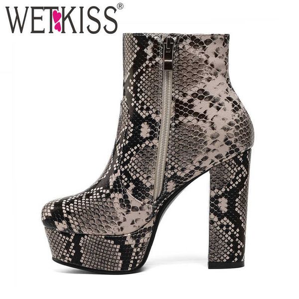 wetkiss snake skin pu zip round toe boots women print booties platform shoes female high heels thick shoes ladies winter 210630, Black
wetkiss snake skin pu zip round toe boots women print booties platform shoes female high heels thick shoes ladies winter 210630, Black
