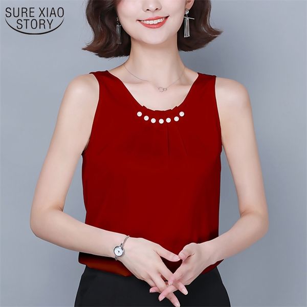 simple sleeveless female satin tshirts woman's chiffon fashion women camisole korean solid beading base shirts 10077 210421, White
simple sleeveless female satin tshirts woman's chiffon fashion women camisole korean solid beading base shirts 10077 210421, White