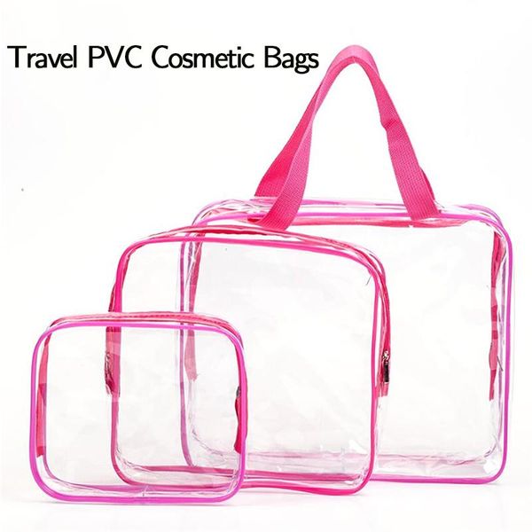 storage bags 3pcs travel pvc cosmetic women transparent clear zipper makeup organizer bath wash make up handbags
storage bags 3pcs travel pvc cosmetic women transparent clear zipper makeup organizer bath wash make up handbags