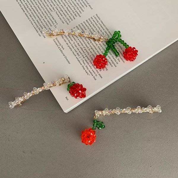 barrettes hairpin lisa same sweet crystal handmade beaded clip headdress strawberry metal japanese and korean edge, Golden;silver
barrettes hairpin lisa same sweet crystal handmade beaded clip headdress strawberry metal japanese and korean edge, Golden;silver