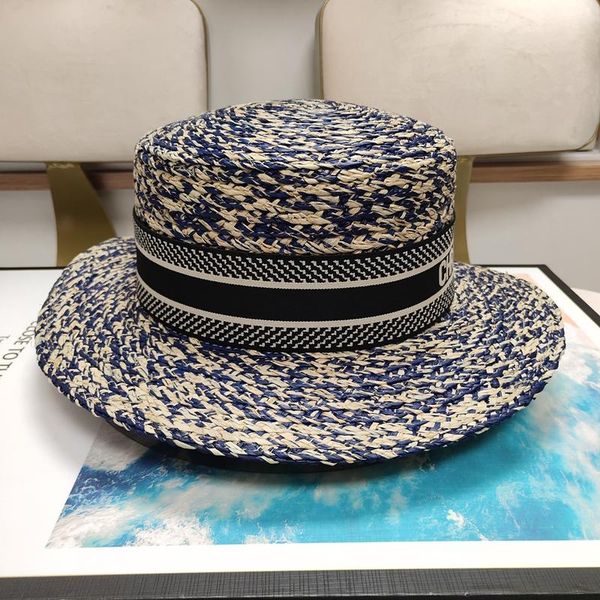 blue mixed apricot woven lafite grass simple fashion small fresh summer travel beach hat seaside sunshade straw wide brim hats, Blue;gray
blue mixed apricot woven lafite grass simple fashion small fresh summer travel beach hat seaside sunshade straw wide brim hats, Blue;gray
