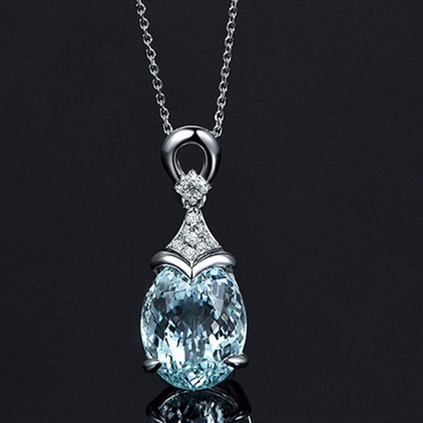 pendant necklaces women charming blue crystal rhinestone chain luxury statement water drop necklace wedding engagement party gift, Silver
pendant necklaces women charming blue crystal rhinestone chain luxury statement water drop necklace wedding engagement party gift, Silver