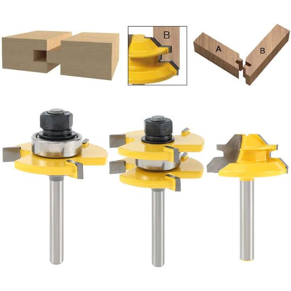 professional hand tool sets 3 pack tongue groove router bit 1/4'' shank rabbeting t shape milling cutter and set woodworking
professional hand tool sets 3 pack tongue groove router bit 1/4'' shank rabbeting t shape milling cutter and set woodworking