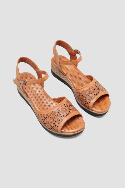 sandals genuine leather gwendoline taba laser embroidered, Black