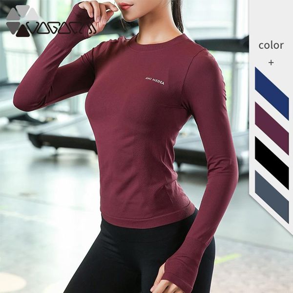 seamless yoga t-shirts women's long-sleeved sports shirt o neck running quick-drying fitness clothes crop sportswear outfits, White;red
seamless yoga t-shirts women's long-sleeved sports shirt o neck running quick-drying fitness clothes crop sportswear outfits, White;red