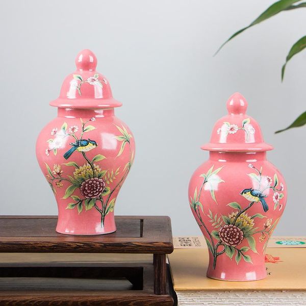 vases american style home decoration tablevase tank pink flower bird small porcelain jar
vases american style home decoration tablevase tank pink flower bird small porcelain jar