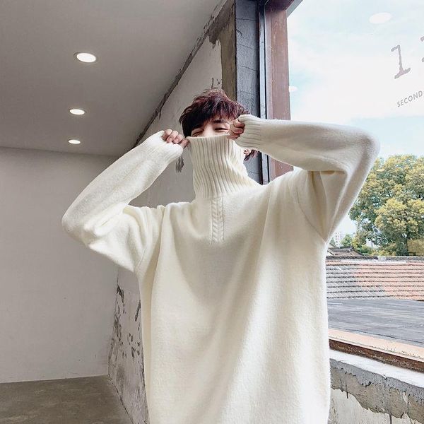 men's sweaters turtleneck sweater trend jacquard loose mens casual solid long-sleeved pullover coat autumn winter male clothes, White;black
men's sweaters turtleneck sweater trend jacquard loose mens casual solid long-sleeved pullover coat autumn winter male clothes, White;black