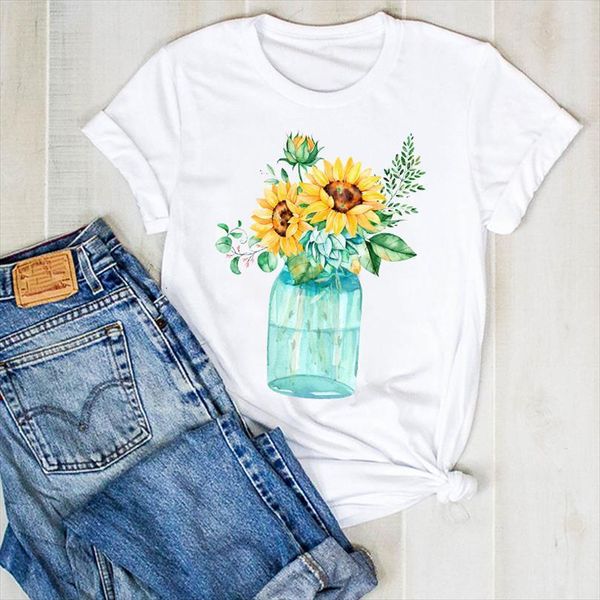 men lady sunflower watercolor cute mens t shirt fashion print ladies summer tee female clothes graphic, White;black
men lady sunflower watercolor cute mens t shirt fashion print ladies summer tee female clothes graphic, White;black