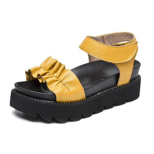 dress shoes 2021 soft cowhide open platform sandals women fashion comfortable increase summer leather woman, Black
dress shoes 2021 soft cowhide open platform sandals women fashion comfortable increase summer leather woman, Black