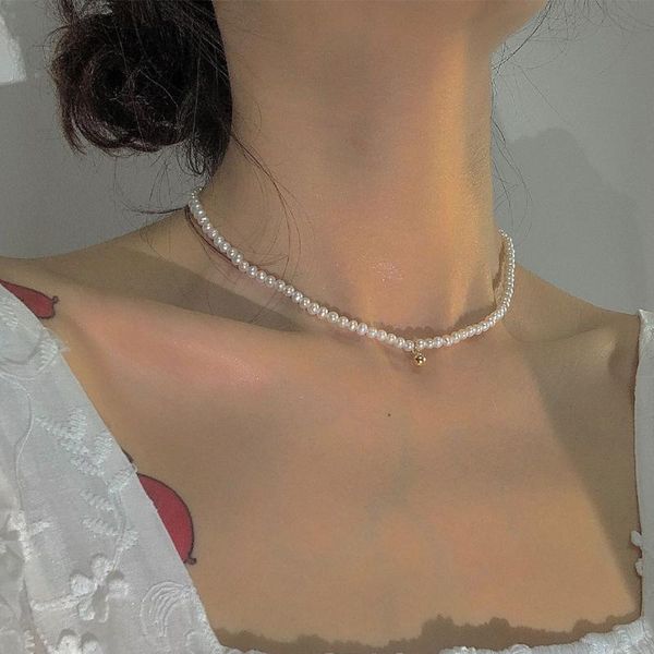 pendant necklaces huanzhi 2021 vintage minimalist choker freshwater pearl gold metal ball necklace for women wedding jewelry, Silver
pendant necklaces huanzhi 2021 vintage minimalist choker freshwater pearl gold metal ball necklace for women wedding jewelry, Silver