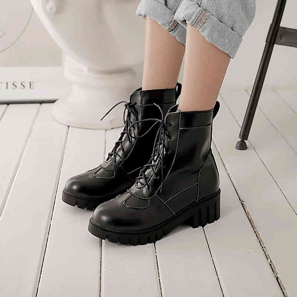 women boots genuine leather shoes women ankle boots autumn winter botas mujer booties punk plus size 35-46 riding boots 210507, Black
women boots genuine leather shoes women ankle boots autumn winter botas mujer booties punk plus size 35-46 riding boots 210507, Black