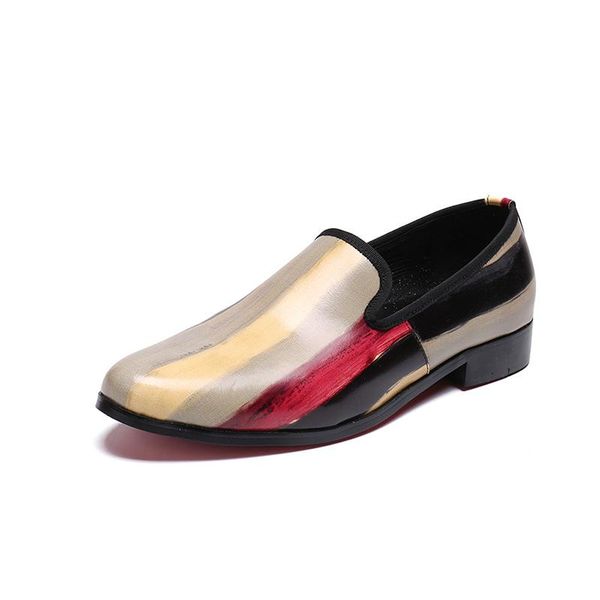 dress shoes mixed color smoking sleeping round toe men loafers slip on low heel casual, Black
dress shoes mixed color smoking sleeping round toe men loafers slip on low heel casual, Black