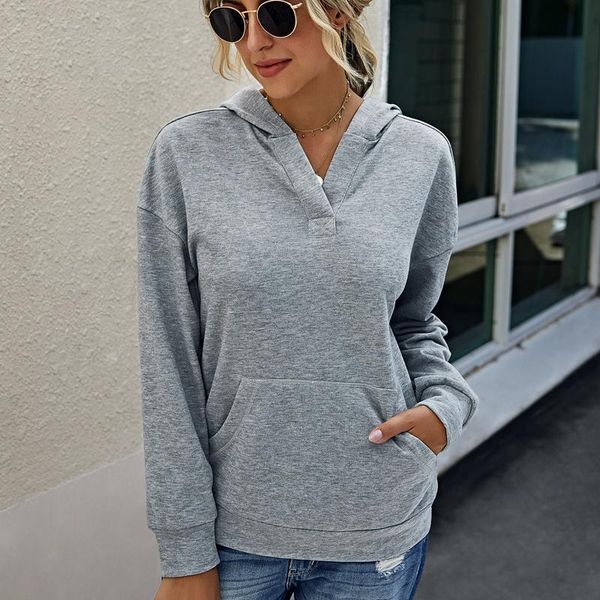 autumn women's loose pure color long-sleeve pocket hooded sweatshirt female casual sport street jumper hoodies & sweatshirts, Black
autumn women's loose pure color long-sleeve pocket hooded sweatshirt female casual sport street jumper hoodies & sweatshirts, Black