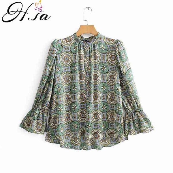 summer blouse for women green vintage loose oneck circle printed shirts floral fashion jumpers 210430, White
summer blouse for women green vintage loose oneck circle printed shirts floral fashion jumpers 210430, White