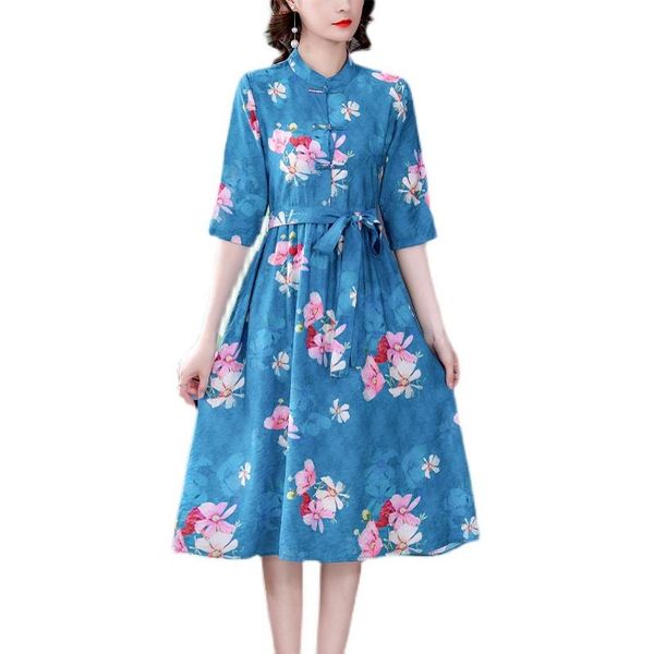 casual dresses spring autumn women three quarter sleeve sashes slim long dress sweet flowers butterflies print improved cheongsam, Black;gray
casual dresses spring autumn women three quarter sleeve sashes slim long dress sweet flowers butterflies print improved cheongsam, Black;gray