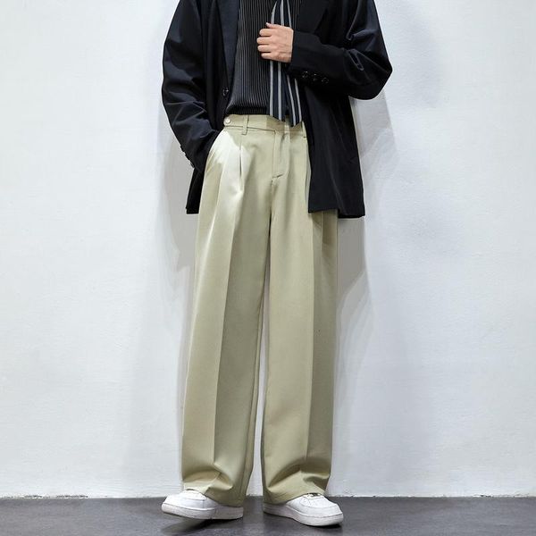 men's suits & blazers pure color formal suit pants korean business casual loose straight party dress men, White;black
men's suits & blazers pure color formal suit pants korean business casual loose straight party dress men, White;black