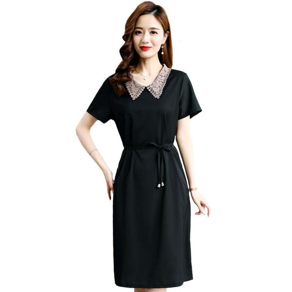 casual dresses 2021 solid chiffon office lady summer vintage plus size midi sundress lace turn-down collar women dress elegant xl-5xl, Black;gray
casual dresses 2021 solid chiffon office lady summer vintage plus size midi sundress lace turn-down collar women dress elegant xl-5xl, Black;gray