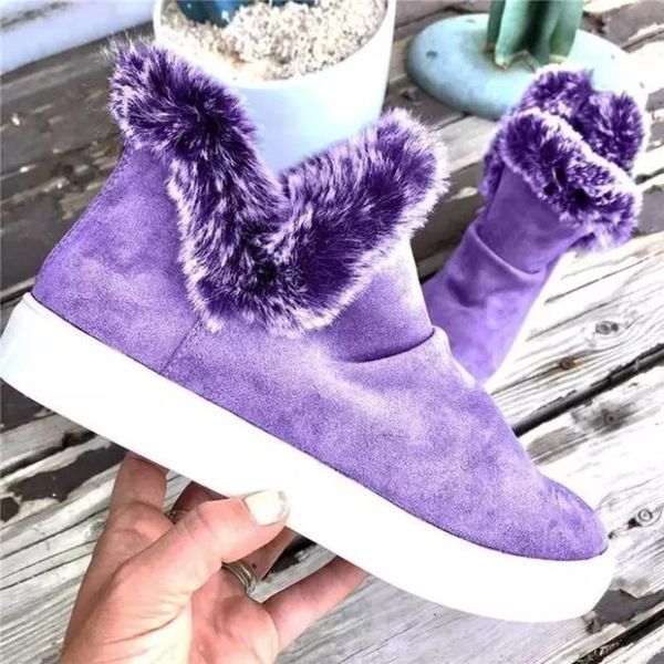 boots women winter solid color keep warm ankle plus velvet boot flat snow ladies women's shoes flock fur suede, Black
boots women winter solid color keep warm ankle plus velvet boot flat snow ladies women's shoes flock fur suede, Black