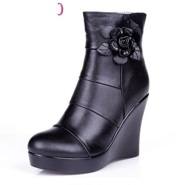 boots 2021 genuine leather autumn winter shoes women ankle female wedges boot platform t17g, Black
boots 2021 genuine leather autumn winter shoes women ankle female wedges boot platform t17g, Black