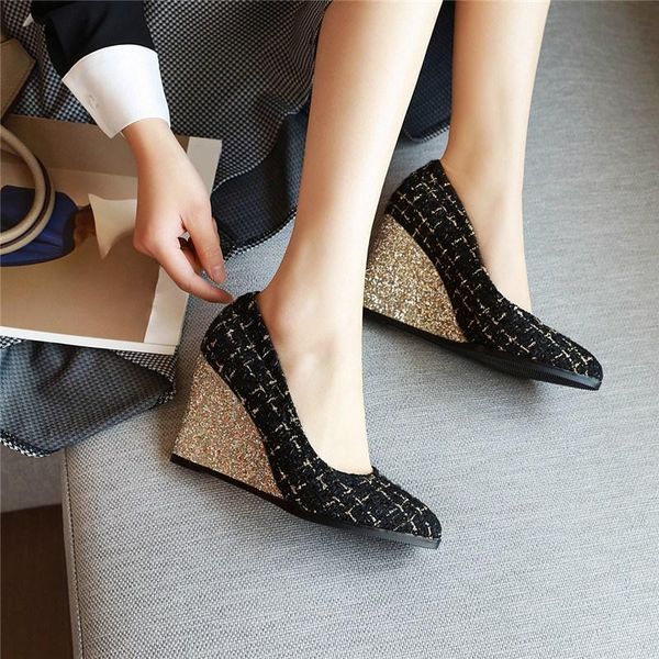 dress shoes ymechic fashion black blue plaid womens bling glitter wedges slip on office high heel pumps pointed toe wedge heels shoe
dress shoes ymechic fashion black blue plaid womens bling glitter wedges slip on office high heel pumps pointed toe wedge heels shoe