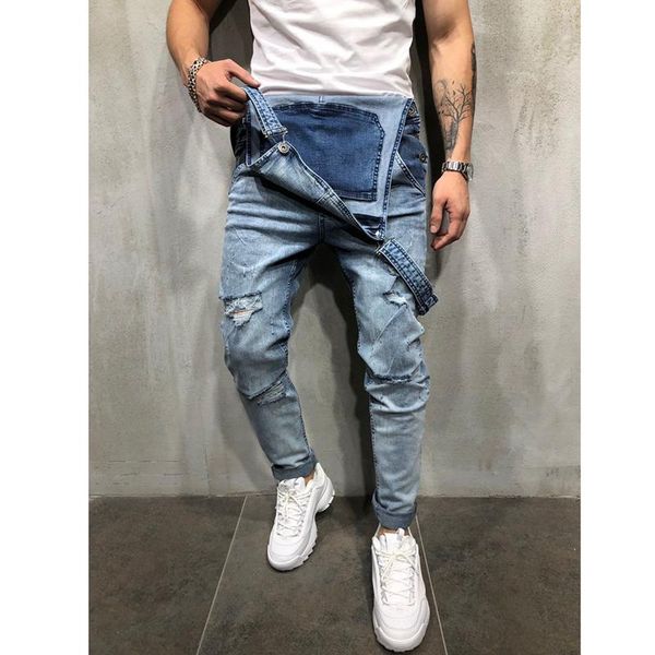 men's pants men fashion ripped jeans overalls jumpsuits high street denim bib suspender trousers plus size s-xxxl leotard, Black
men's pants men fashion ripped jeans overalls jumpsuits high street denim bib suspender trousers plus size s-xxxl leotard, Black