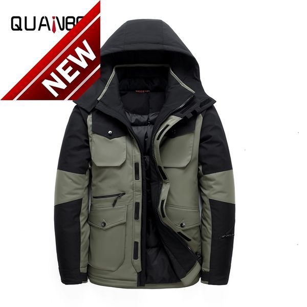 -30 degree winter men women down jacket 90% white duck parkas mid-length fashion thicken coat snow overcoat, Black
-30 degree winter men women down jacket 90% white duck parkas mid-length fashion thicken coat snow overcoat, Black