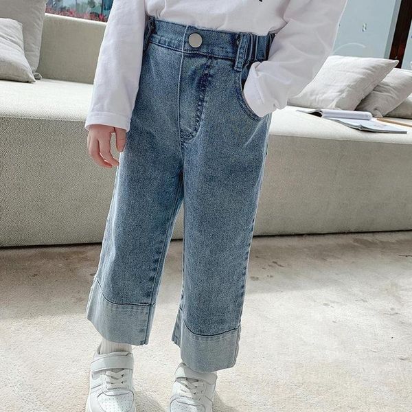 children's clothing 2021 spring and autumn girls jeans simple wild western style kids wide-leg pants kj27, Blue
children's clothing 2021 spring and autumn girls jeans simple wild western style kids wide-leg pants kj27, Blue
