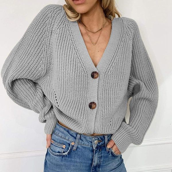 women solid casual sweater oversize v neck knitted cardigans 2021 autumn button female coat, Black
women solid casual sweater oversize v neck knitted cardigans 2021 autumn button female coat, Black