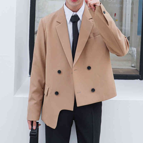 men's suits & blazers men asymmetric double breasted casual suit coat male japan korea streetwear fashion jacket outerwear lvf4, White;black
men's suits & blazers men asymmetric double breasted casual suit coat male japan korea streetwear fashion jacket outerwear lvf4, White;black