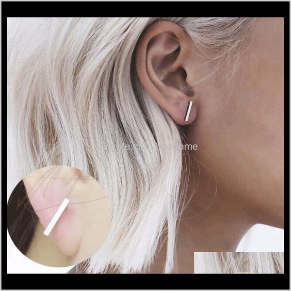 drop delivery 2021 fashion gold sier plated black punk simple t bar for women ear stud line fine jewelry minimalist earrings, Golden;silver
drop delivery 2021 fashion gold sier plated black punk simple t bar for women ear stud line fine jewelry minimalist earrings, Golden;silver