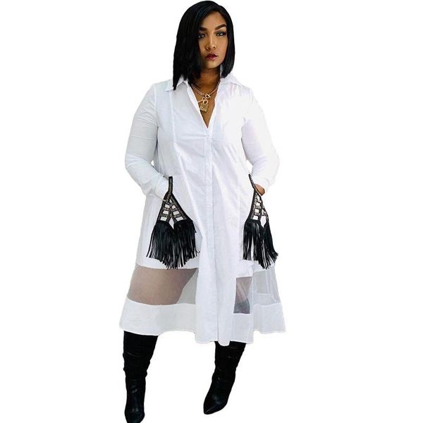 casual dresses long sleeve loose shirt dress women mesh patchwork tassel pockets white autumn oversized midi, Black;gray
casual dresses long sleeve loose shirt dress women mesh patchwork tassel pockets white autumn oversized midi, Black;gray
