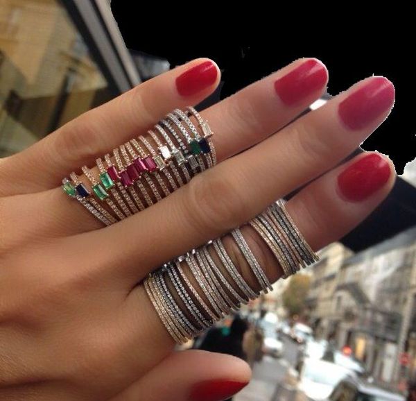 cluster rings simple minimal cz ring jewelry midi finger with colorful cubic zirconia 6 colors birthstone, Golden;silver
cluster rings simple minimal cz ring jewelry midi finger with colorful cubic zirconia 6 colors birthstone, Golden;silver