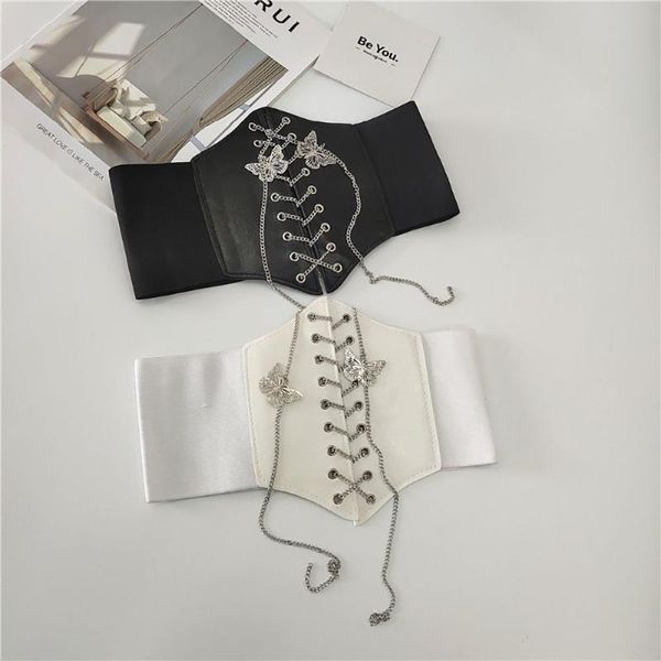 belts fashion women ultra super wide cummerbunds metal butterfly chain corset belt pu leather high waist clothing accesoories, Black;brown
belts fashion women ultra super wide cummerbunds metal butterfly chain corset belt pu leather high waist clothing accesoories, Black;brown