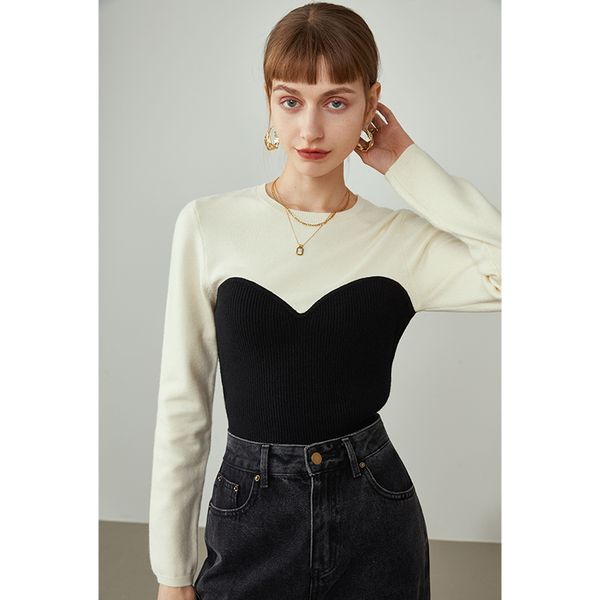 fansilanen 2021 sweaters for women fake two-piece sweater women temperament stitching pullover female slim-fit long-sleeved top, Black
fansilanen 2021 sweaters for women fake two-piece sweater women temperament stitching pullover female slim-fit long-sleeved top, Black